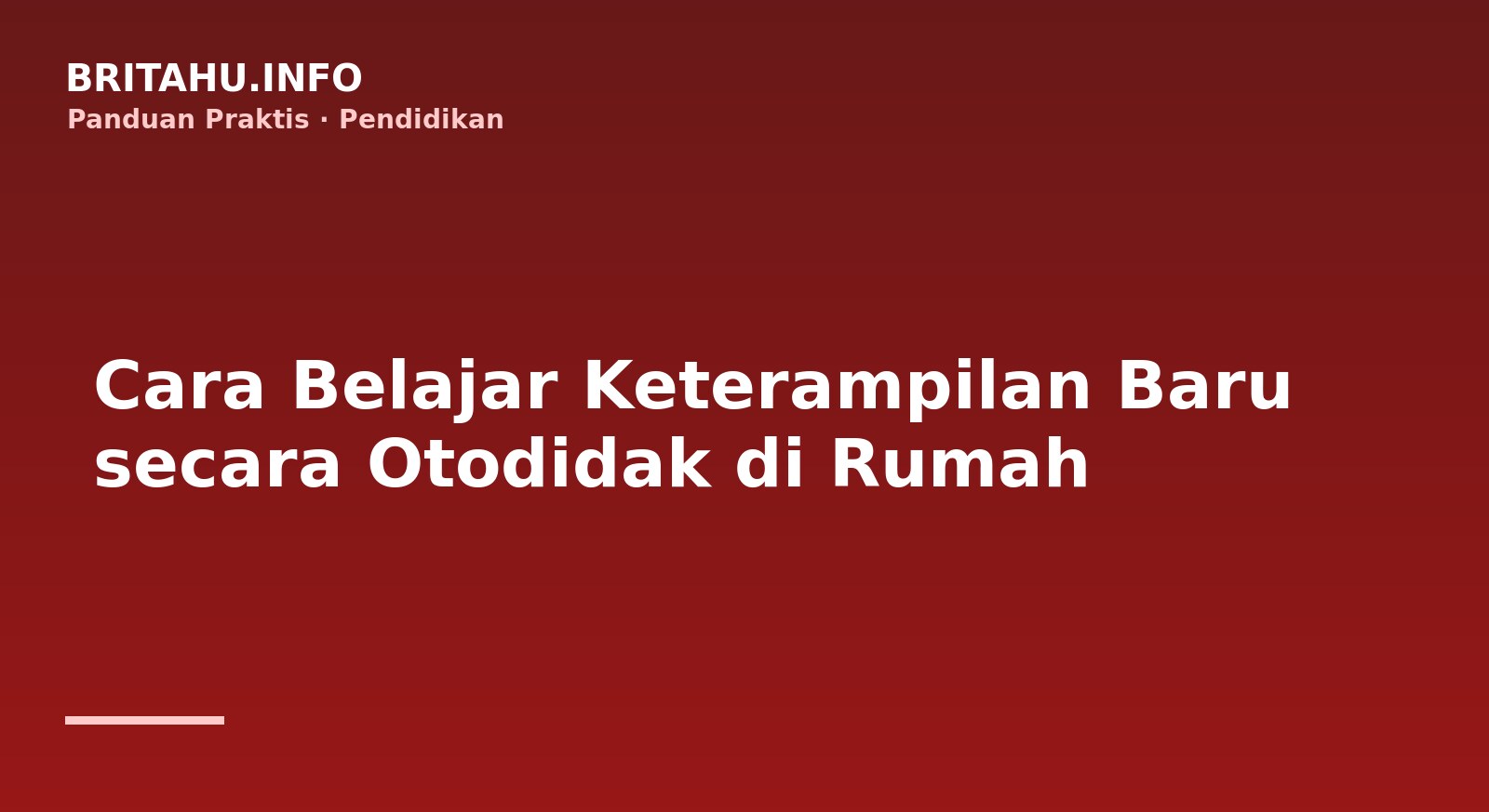 Cara Belajar Keterampilan Baru secara Otodidak di Rumah